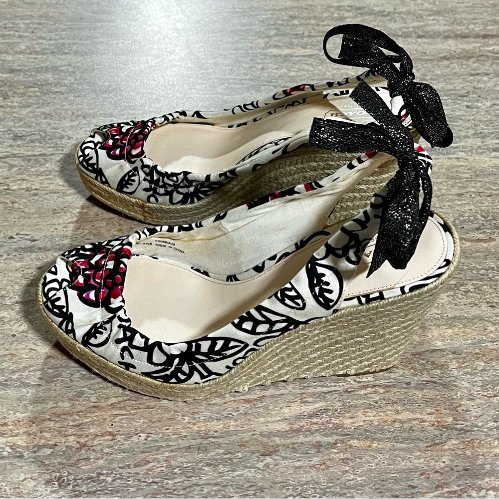 Coach Maritza open toe wedge sandals - Picture 3 of 16